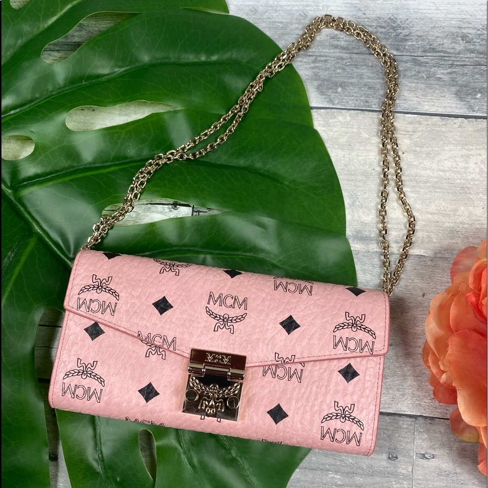 MCM Patricia Crossbody wallet viseto pink purse - Picture 3 of 8